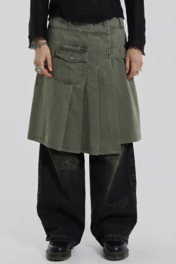 Jaded London Cargo Pants*Khaki Anarcho Kilt