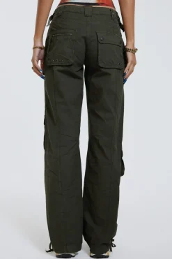 Jaded London Trousers*Khaki Low Rise Cargo Pants