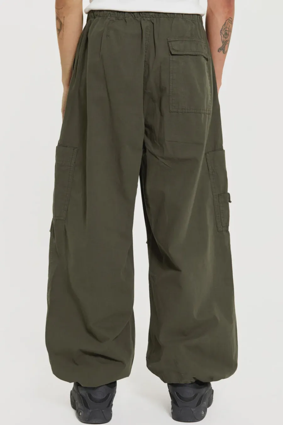 Jaded London Parachute Pants*Khaki Parachute Cargo Pants