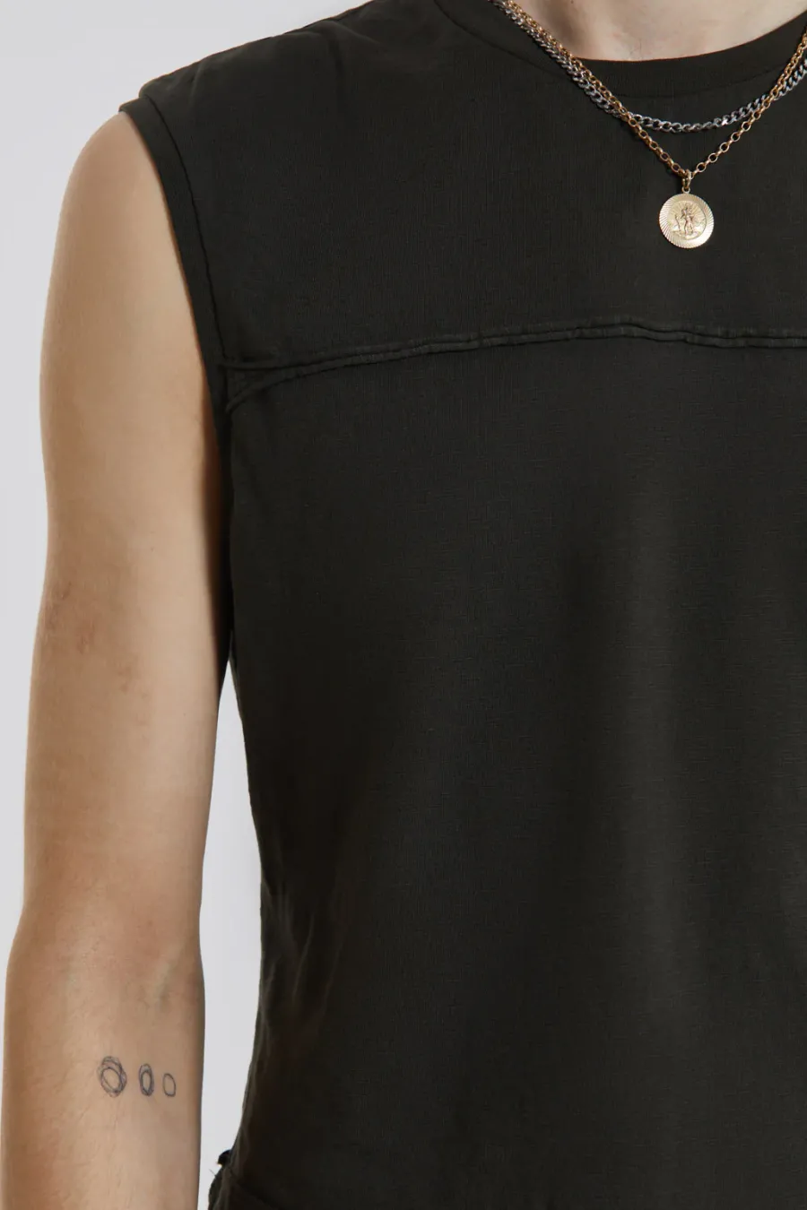 Jaded London Vests*Khaki Slub Tank
