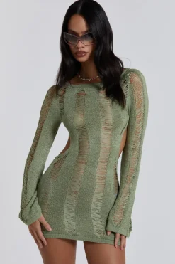 Jaded London Mini Dresses*Khaki Umbra Mini Dress