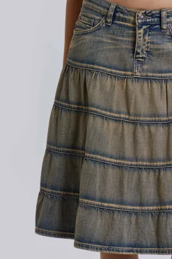 Jaded London Midi Skirts*Kutki Denim Midi Skirt