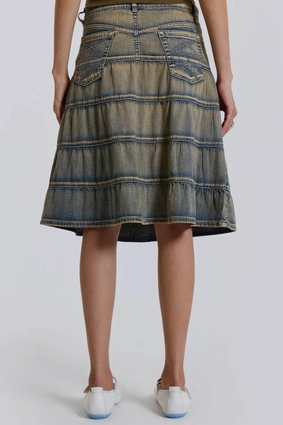 Jaded London Midi Skirts*Kutki Denim Midi Skirt