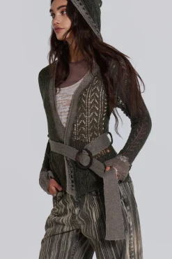 Jaded London Knitwear*Kyra Hooded Knit Cardigan