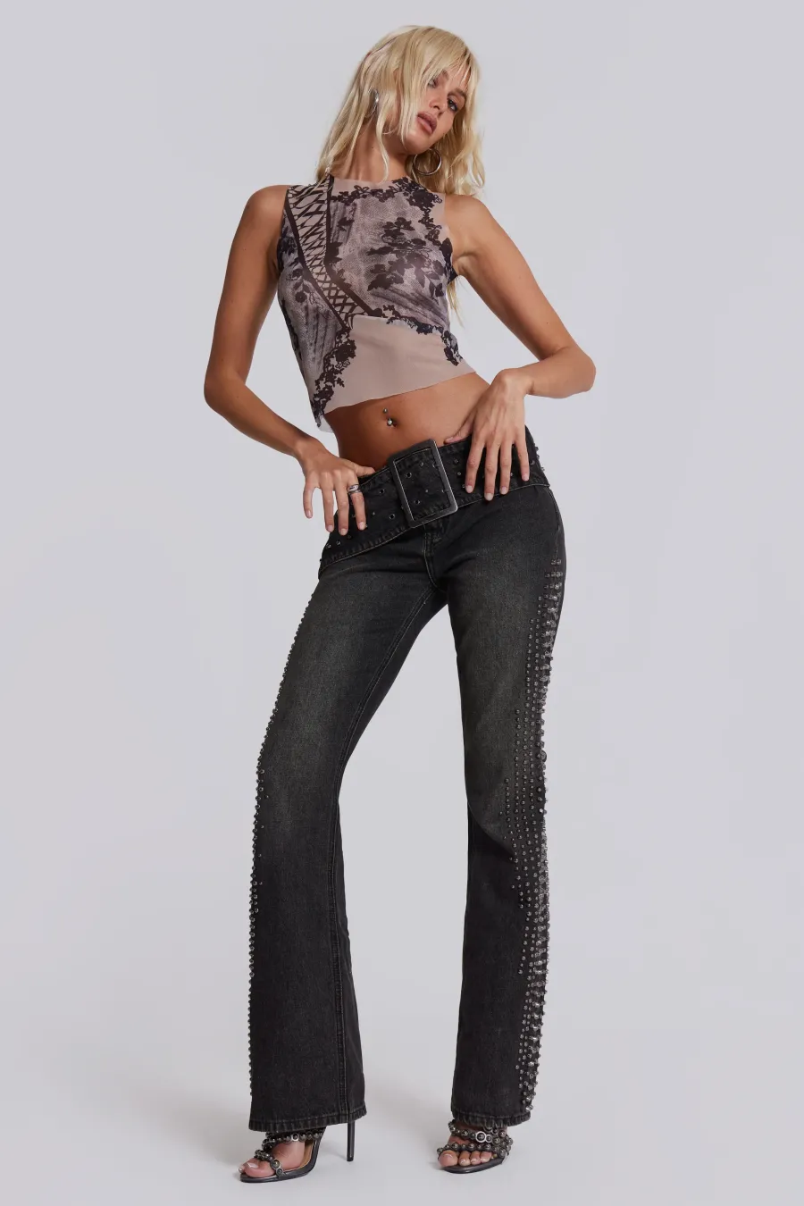 Jaded London Crop Tops*Lace Me Up Top