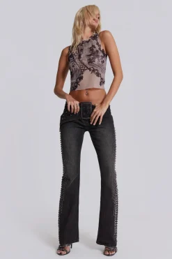 Jaded London Crop Tops*Lace Me Up Top