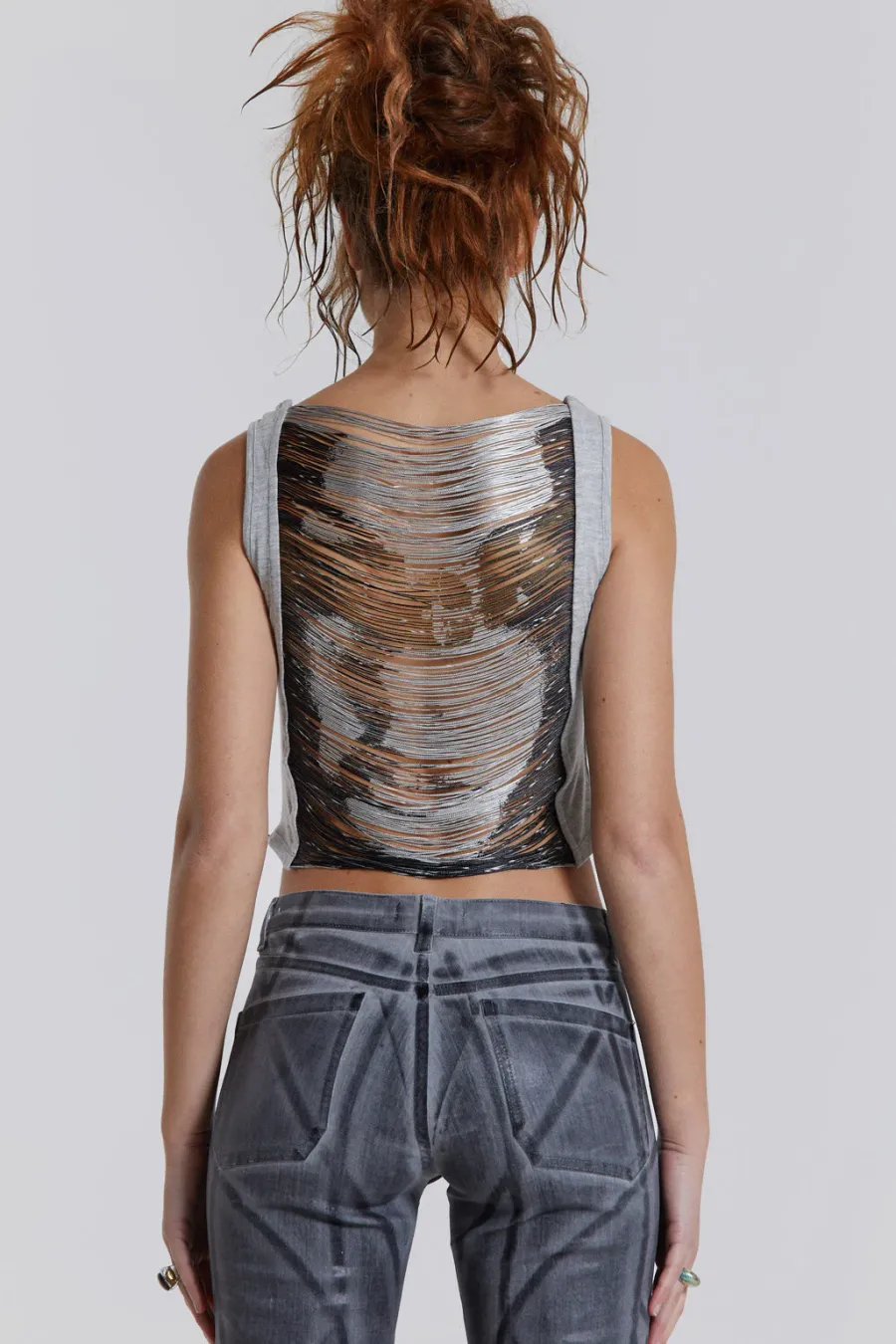 Jaded London Crop Tops*Latitude Punk Extreme Fringe Top