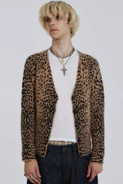 Jaded London Knitwear*Leopard Chuck Cardigan