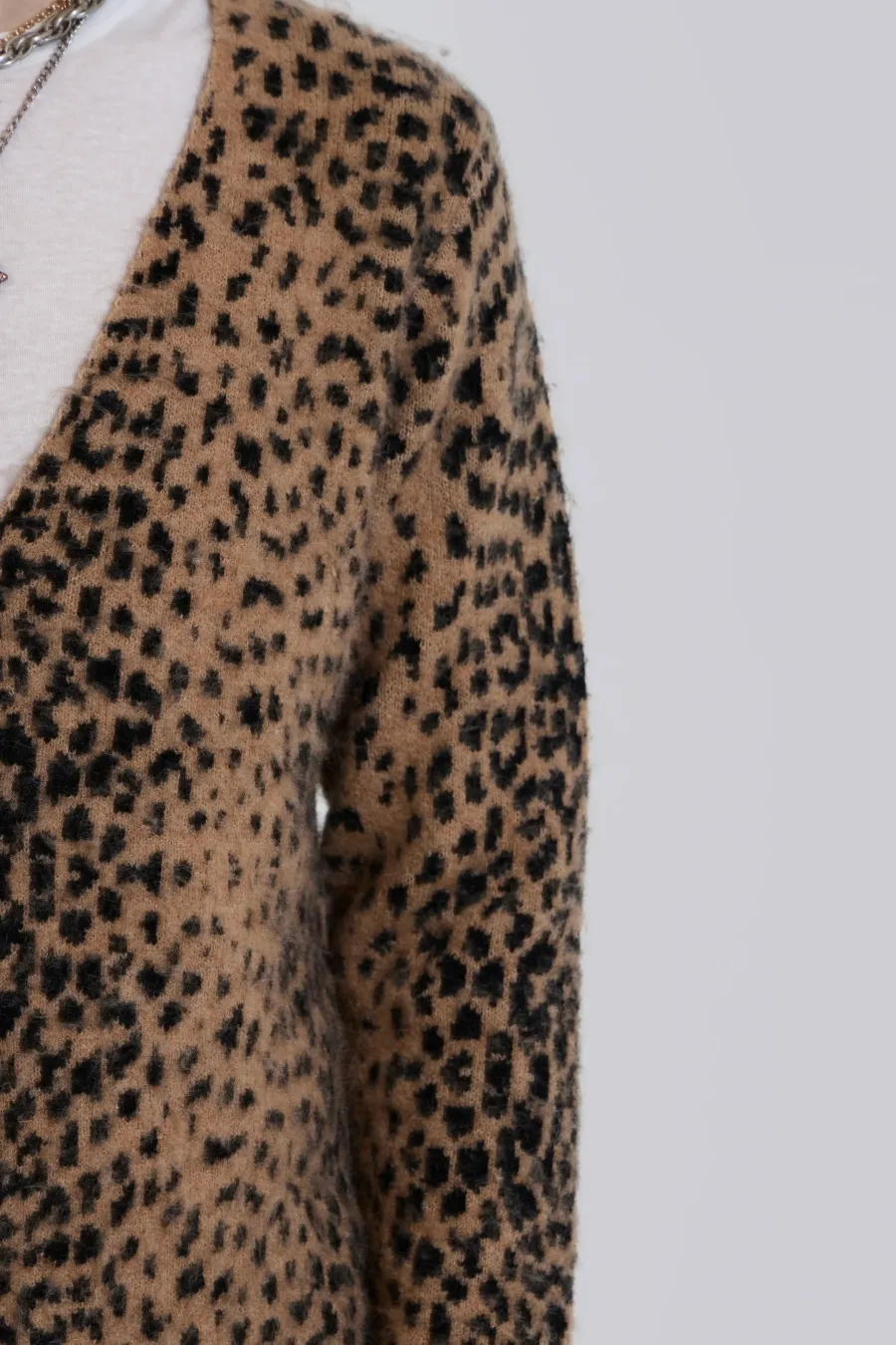 Jaded London Knitwear*Leopard Chuck Cardigan