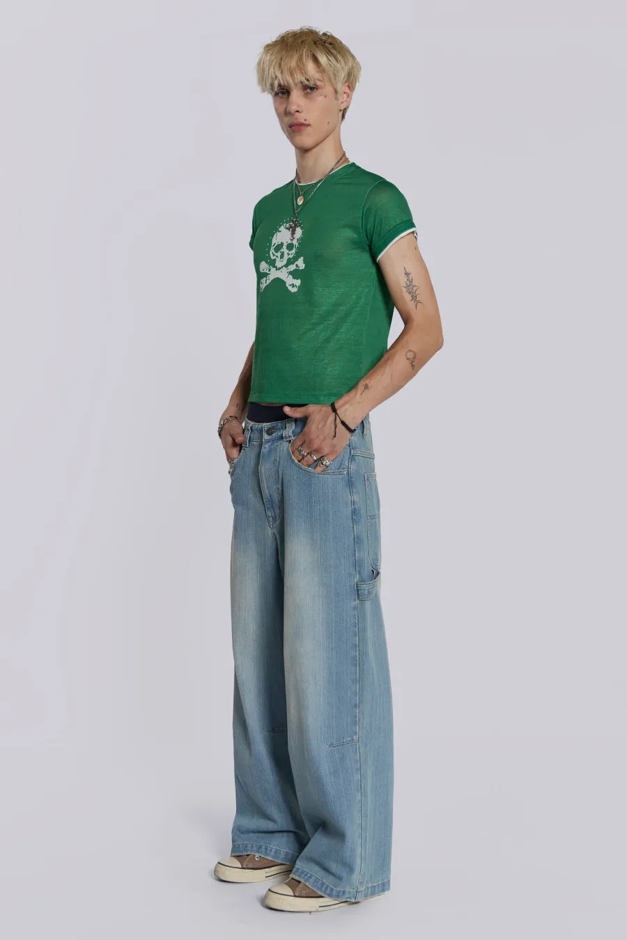 Jaded London Jeans*Light Wash Colossus Carpenter Jeans
