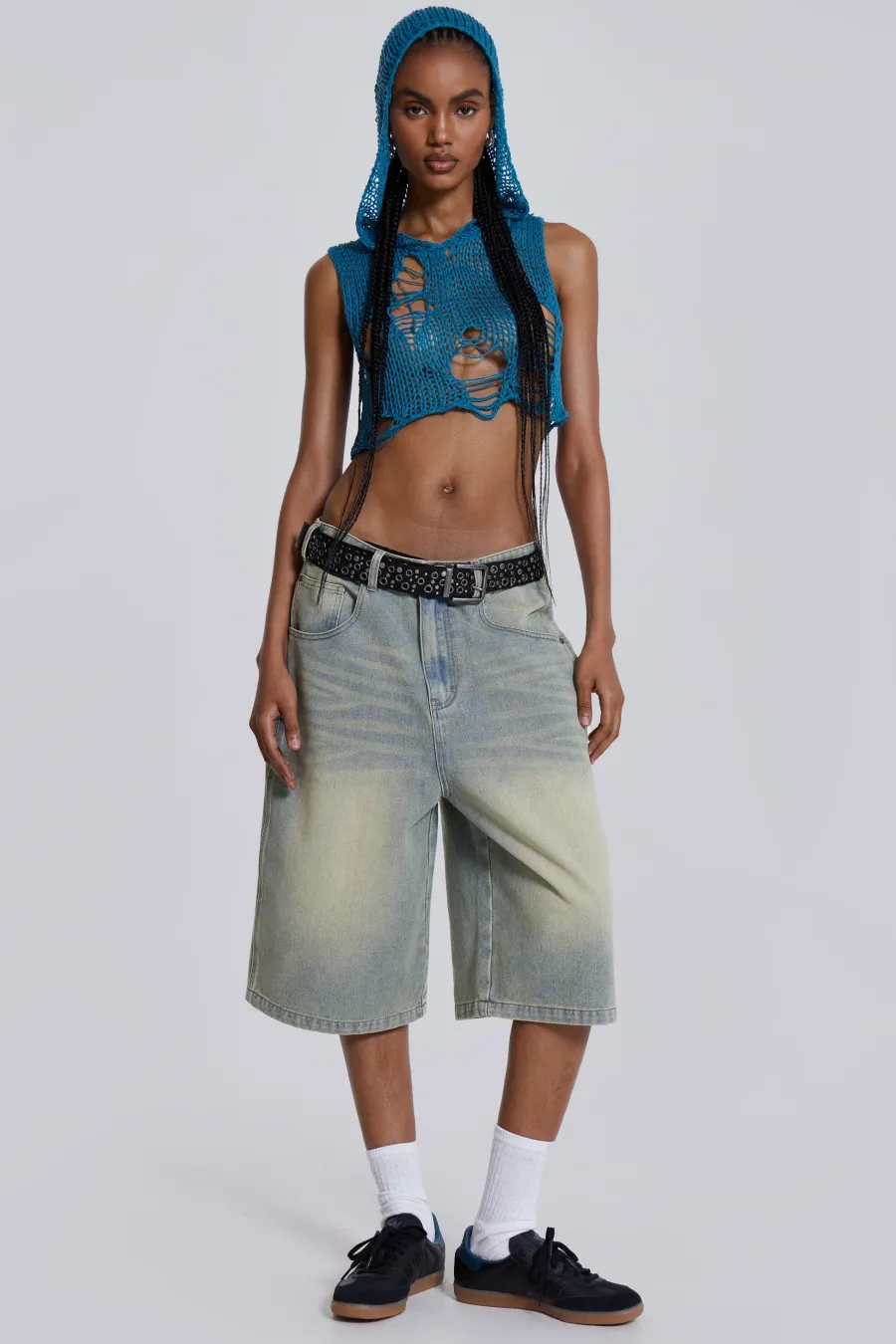 Jaded London Jeans*Light Wash Jumbo Jorts