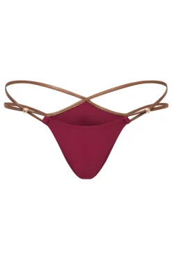 Jaded London Bikini Bottoms*Luna Metallic Micro Bikini Bottoms