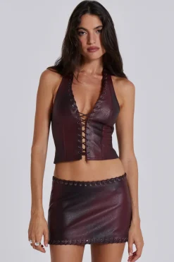 Jaded London *Lynx Faux Leather Mini Skirt