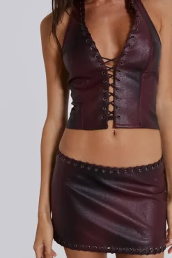 Jaded London *Lynx Faux Leather Mini Skirt