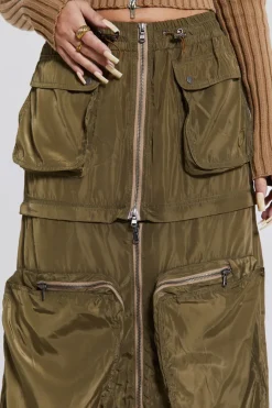 Jaded London Maxi Skirts*Madison 2 In 1 Cargo Maxi Skirt