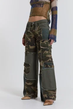 Jaded London Jeans*Magna Camo Distressed Patchwork Jeans