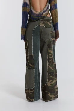 Jaded London Jeans*Magna Camo Distressed Patchwork Jeans