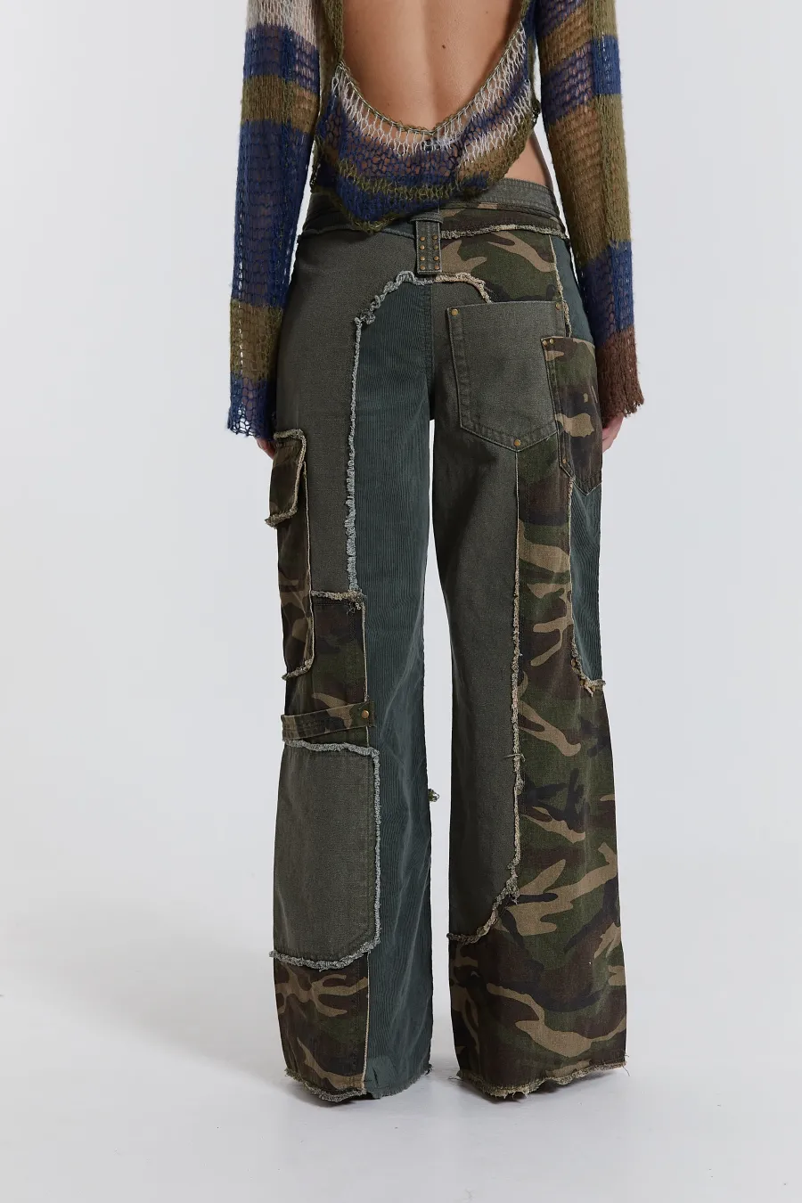 Jaded London Jeans*Magna Camo Distressed Patchwork Jeans