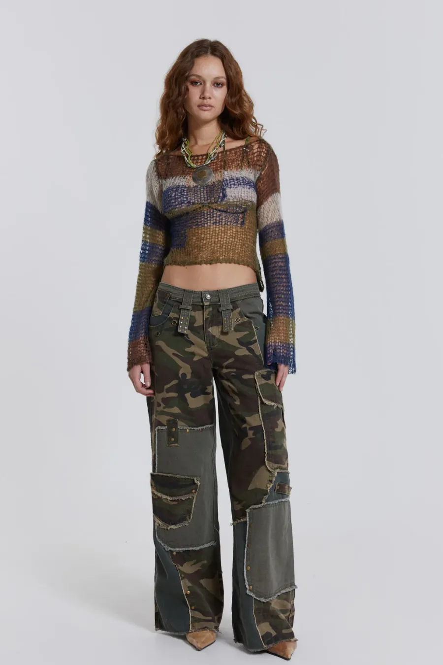 Jaded London Jeans*Magna Camo Distressed Patchwork Jeans