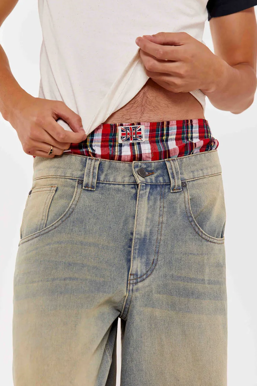 Jaded London Jorts & Shorts*Multi Tartan Boxer Short