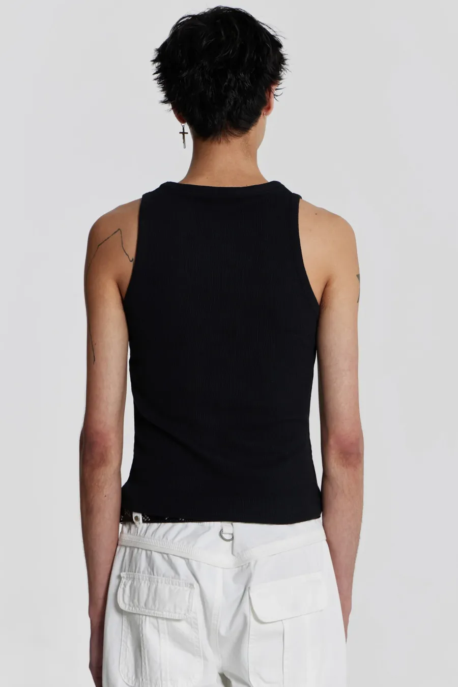Jaded London *Ntrls Black Rib Vest