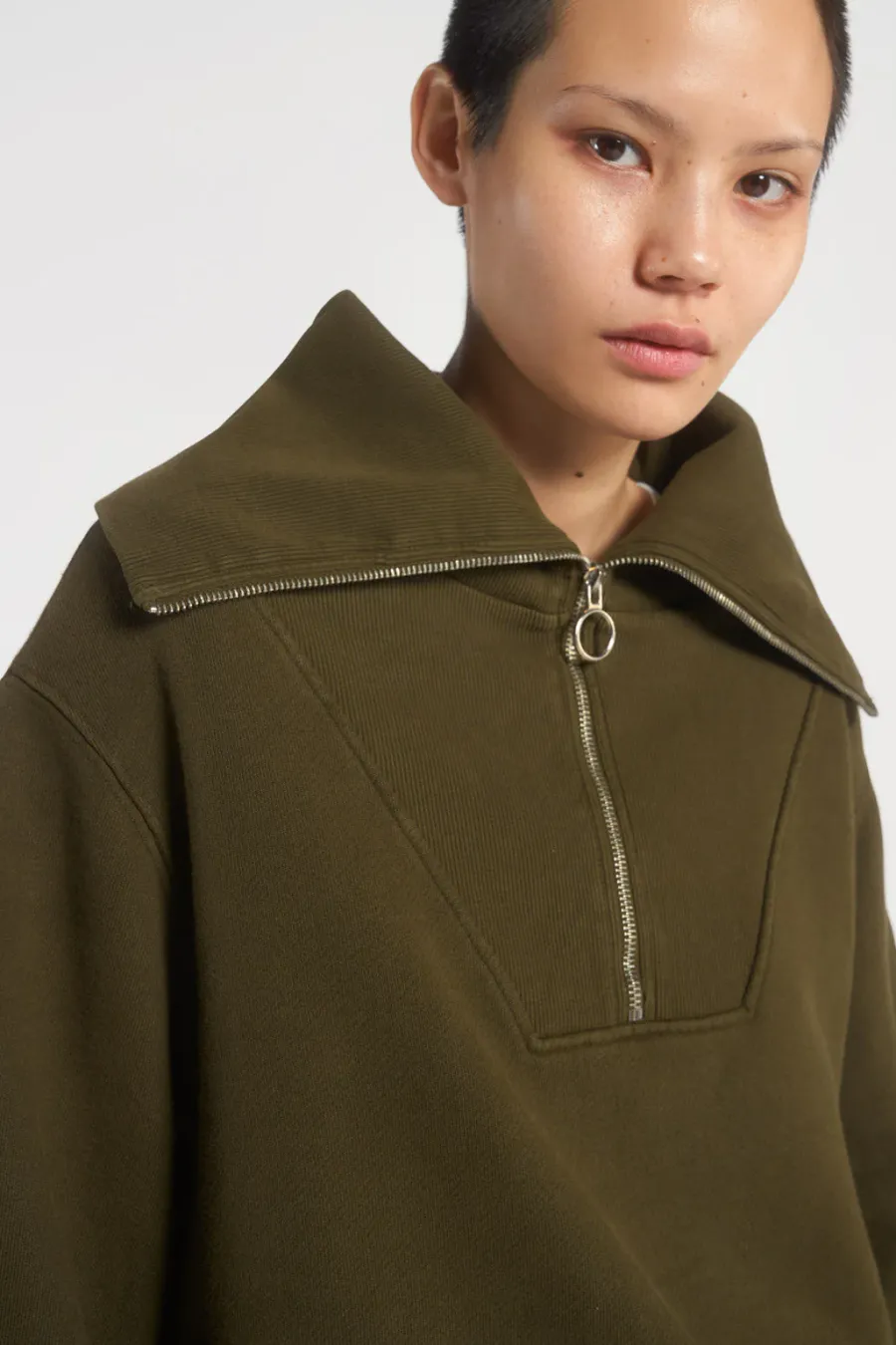 Jaded London *Ntrls Moss Quarter Zip Sweatshirt