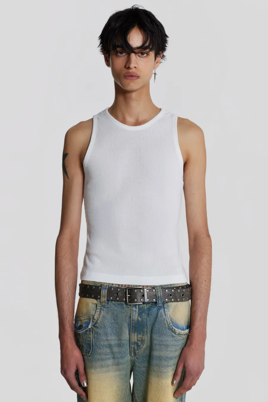 Jaded London *Ntrls White Rib Vest