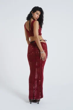 Jaded London *Odette Laddered Knit Maxi Skirt