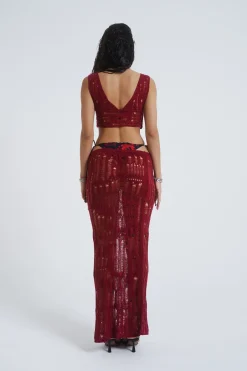 Jaded London *Odette Laddered Wrap Knit Top