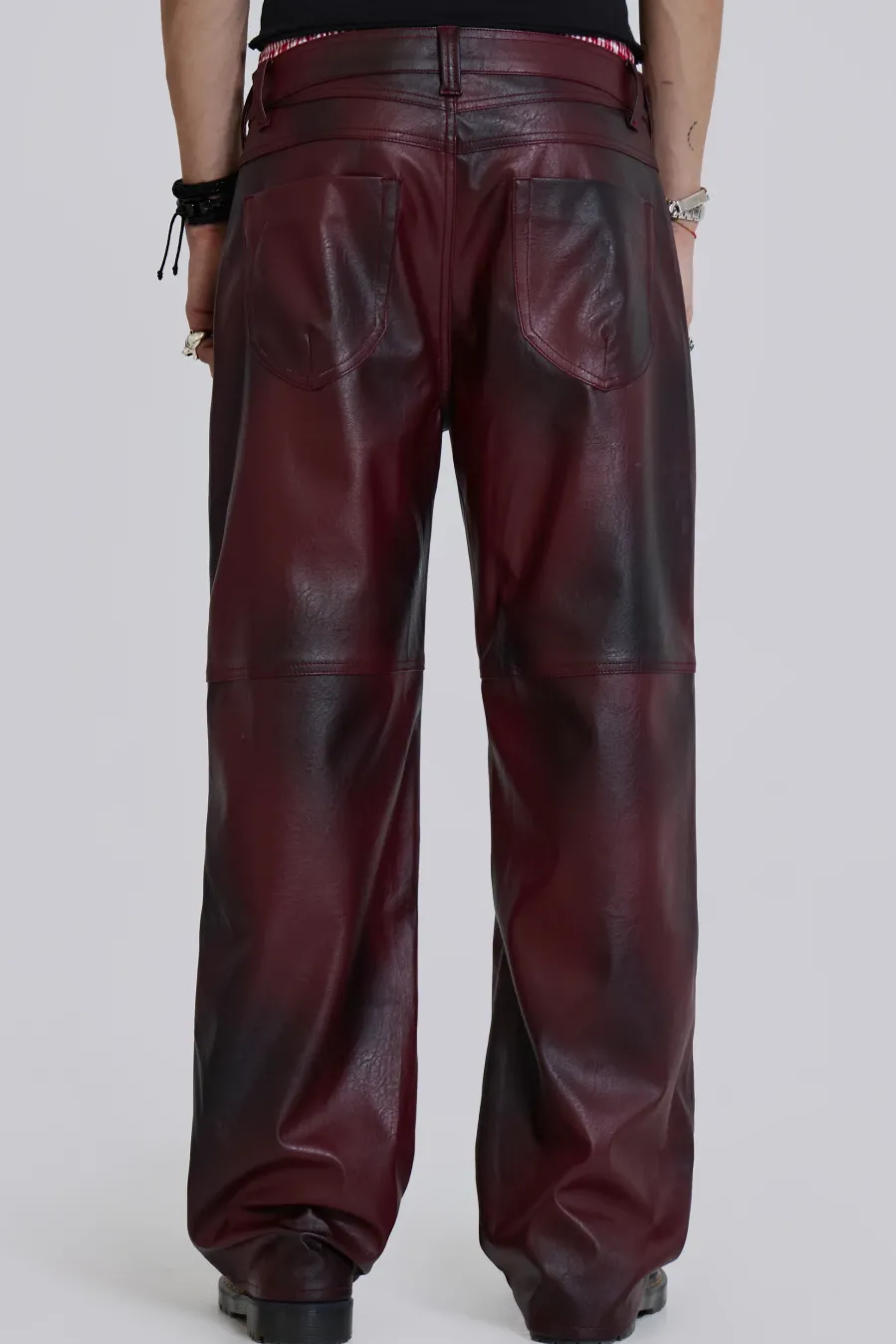 Jaded London Trousers*Oxblood Faux Leather Pants
