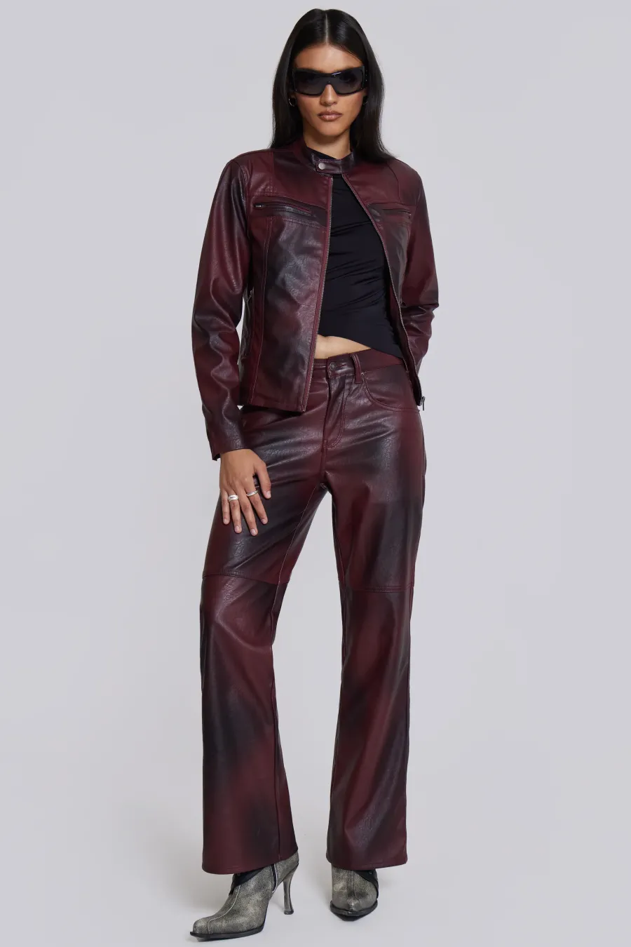 Jaded London *Oxblood Piston Jacket