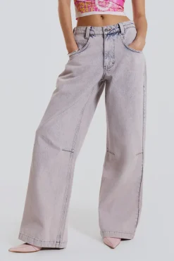 Jaded London Jeans*Pink Wash Acid Colossus Baggy Jeans