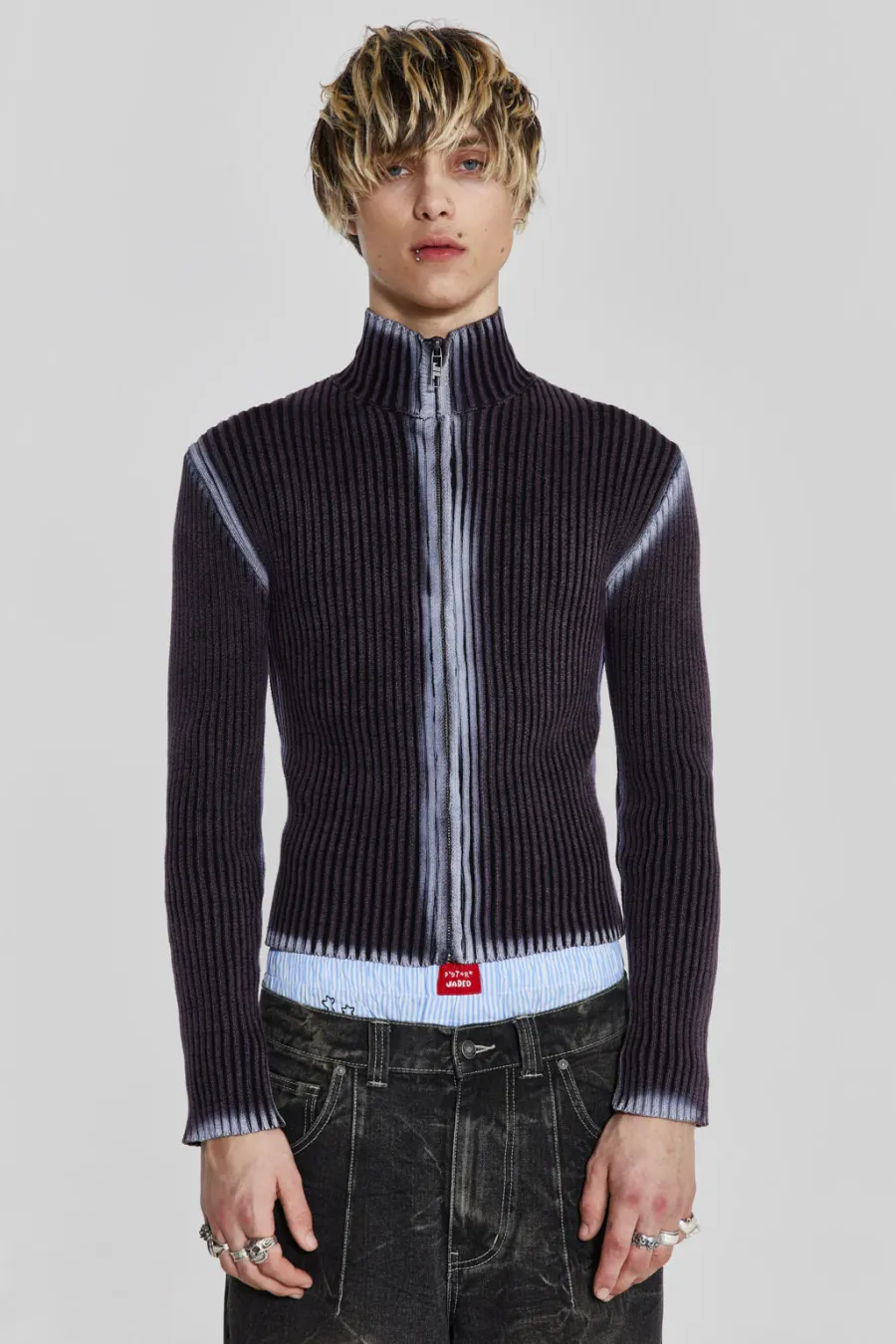 Jaded London *Purple Acid Lucid Knit Track Top
