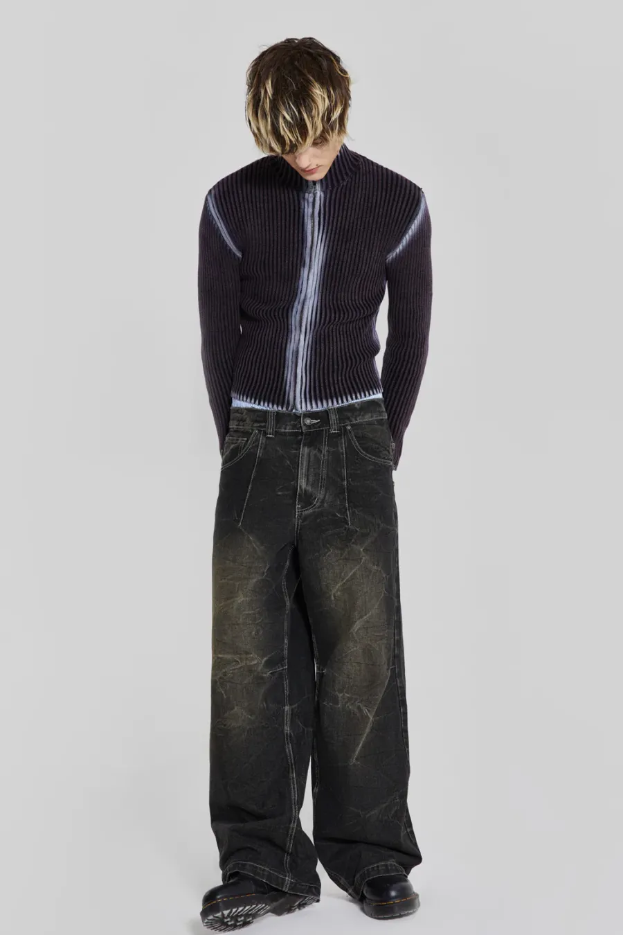 Jaded London *Purple Acid Lucid Knit Track Top