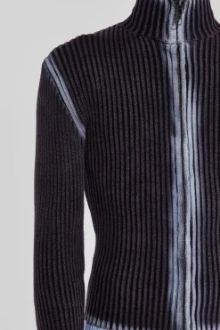 Jaded London Knitwear*Purple Acid Lucid Knit Track Top