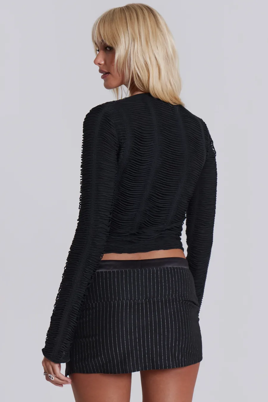 Jaded London Knitwear*Rain Long Sleeve Top With Bralette