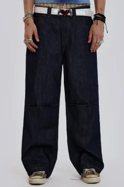 Jaded London Baggy Jeans*Raw Denim Razor Jeans