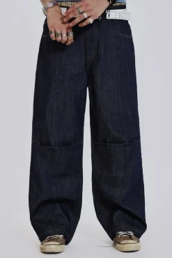 Jaded London Baggy Jeans*Raw Denim Razor Jeans