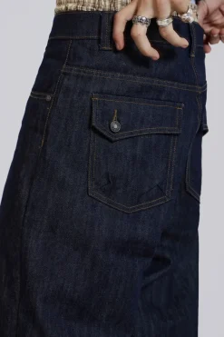 Jaded London Baggy Jeans*Raw Denim Razor Jeans