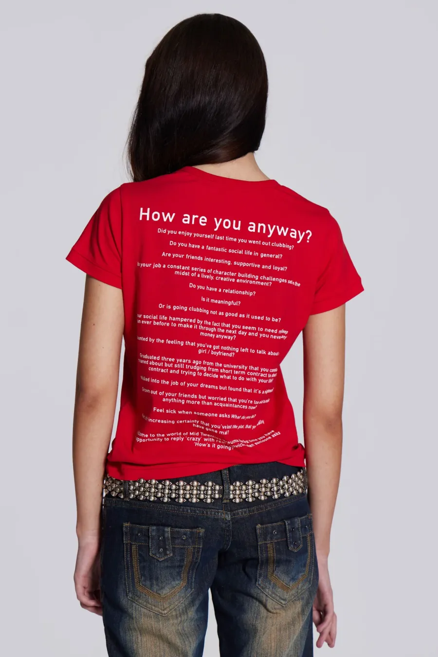 Jaded London T-Shirts*Red How Are You? Tee