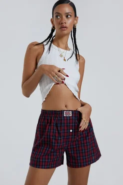 Jaded London Shorts & Jorts*Red Tartan Boxer Short