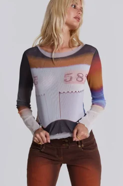 Jaded London Long Sleeve Tops*Reverie Mesh Long Sleeve Top