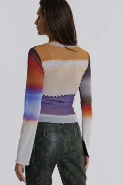 Jaded London Long Sleeve Tops*Reverie Mesh Long Sleeve Top