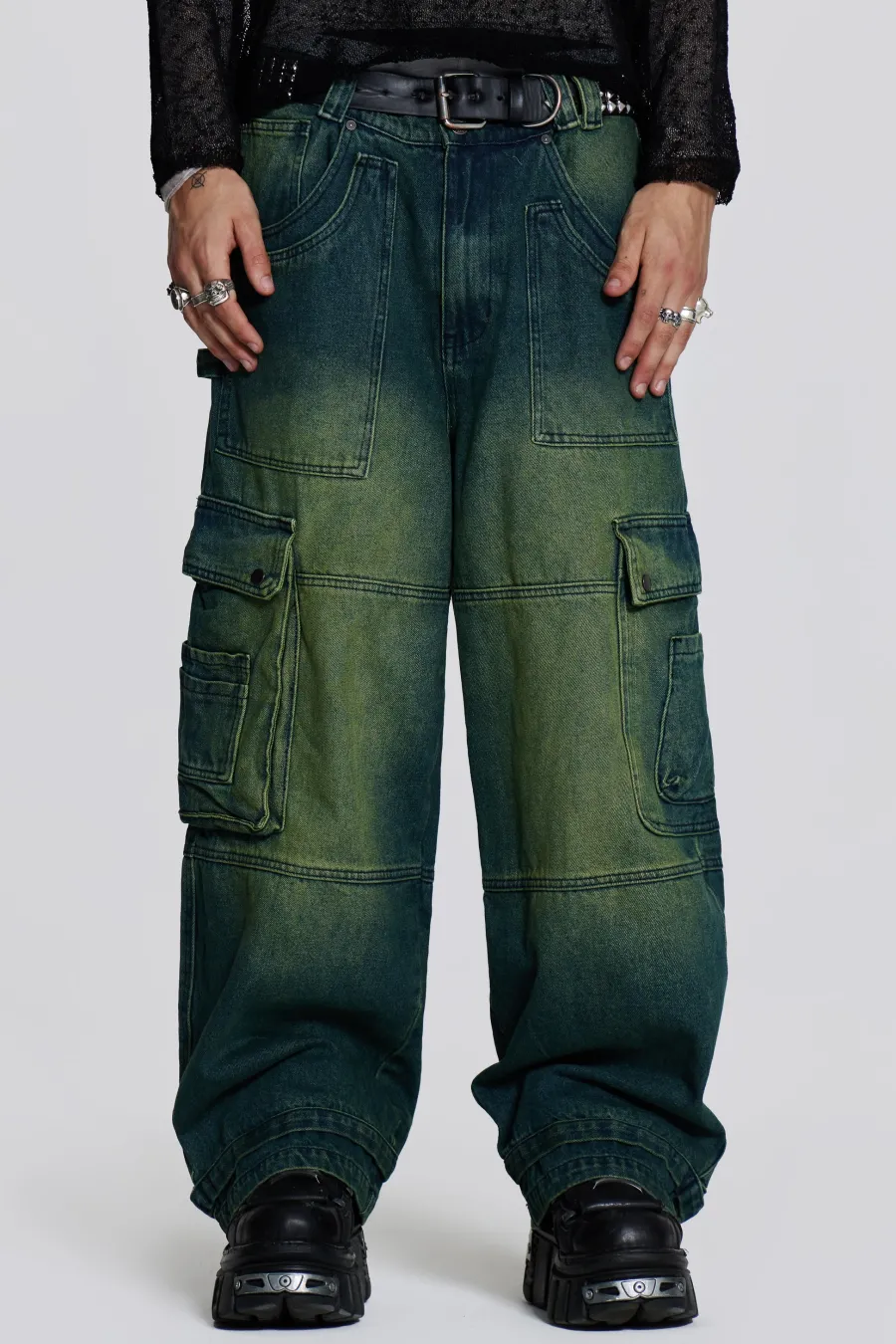 Jaded London Colossus Jeans*Sandblast Monster Cargo Jeans
