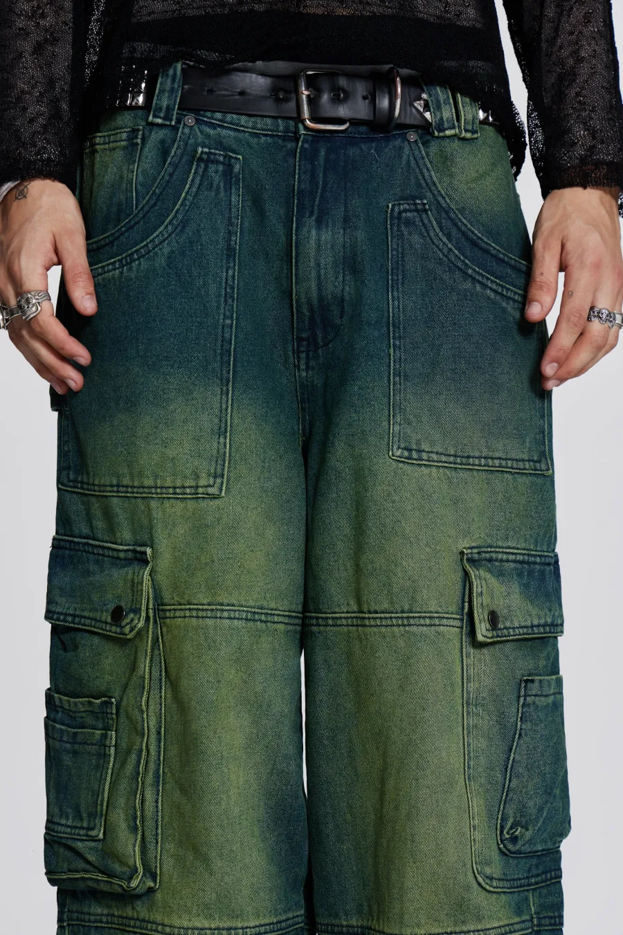 Jaded London Colossus Jeans*Sandblast Monster Cargo Jeans