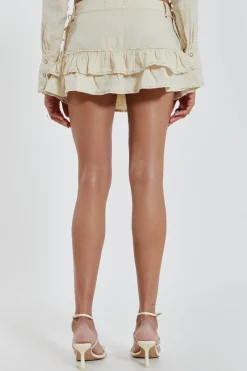 Jaded London *Santal Linen Cargo Mini Skirt