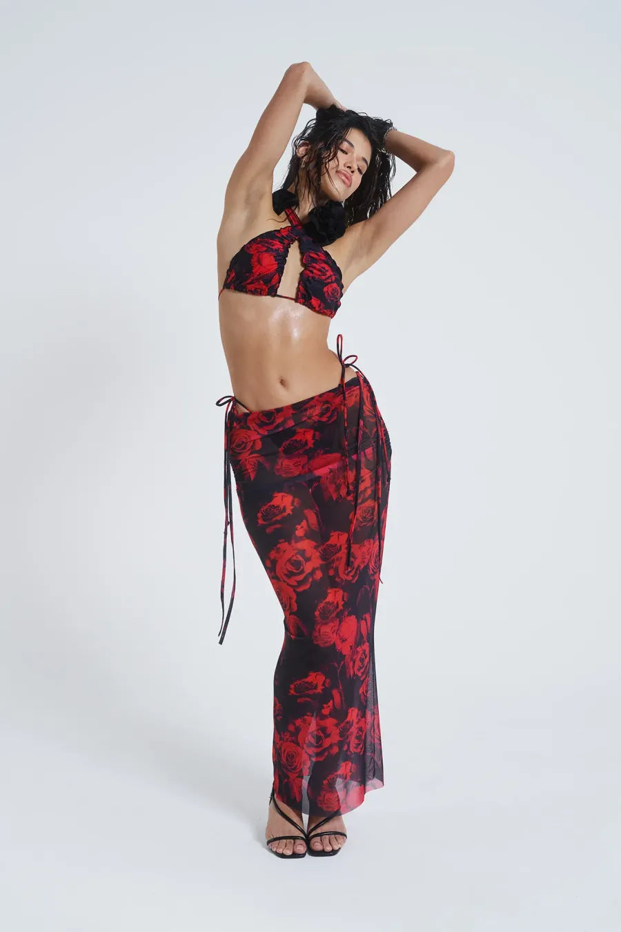Jaded London Maxi Skirts*Selene Mesh Maxi Skirt
