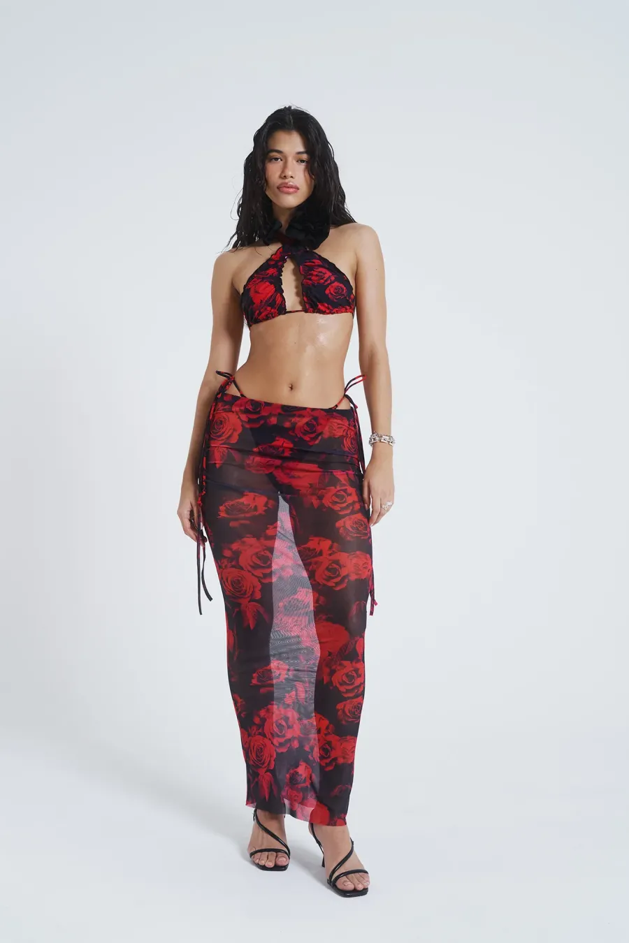 Jaded London Maxi Skirts*Selene Mesh Maxi Skirt