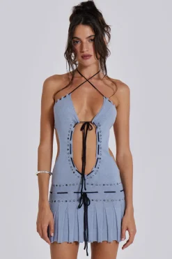 Jaded London Mini Dresses*Sienna Knitted Studded Tie Mini Dress