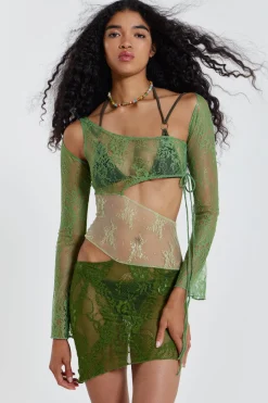 Jaded London Mini Dresses*Siren Mini Dress In Green